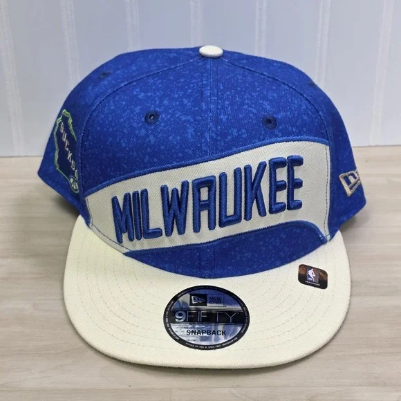 New Era NBA Men's Milwaukee Bucks 2023 City Edition 9FIFTY Snapback Hat New - Picture 1 of 8